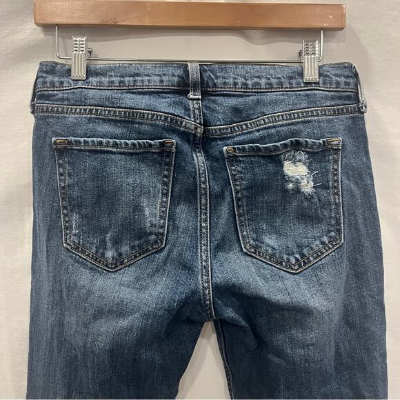 Old Navy Boyfriend Straight Droit Denim Jeans Womens Size 4 Distressed Simple - Picture 4 of 9